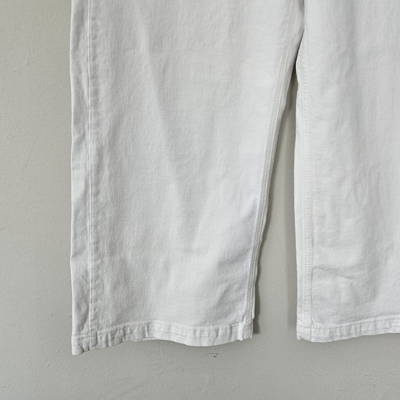 GAP High Rise Stride Wide-Leg Ankle Jeans in Optic White Size 16R - Picture 4 of 10